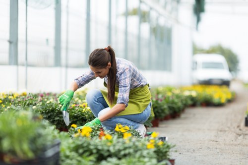 Passionate gardeners and horticulturists collaborating on a garden project